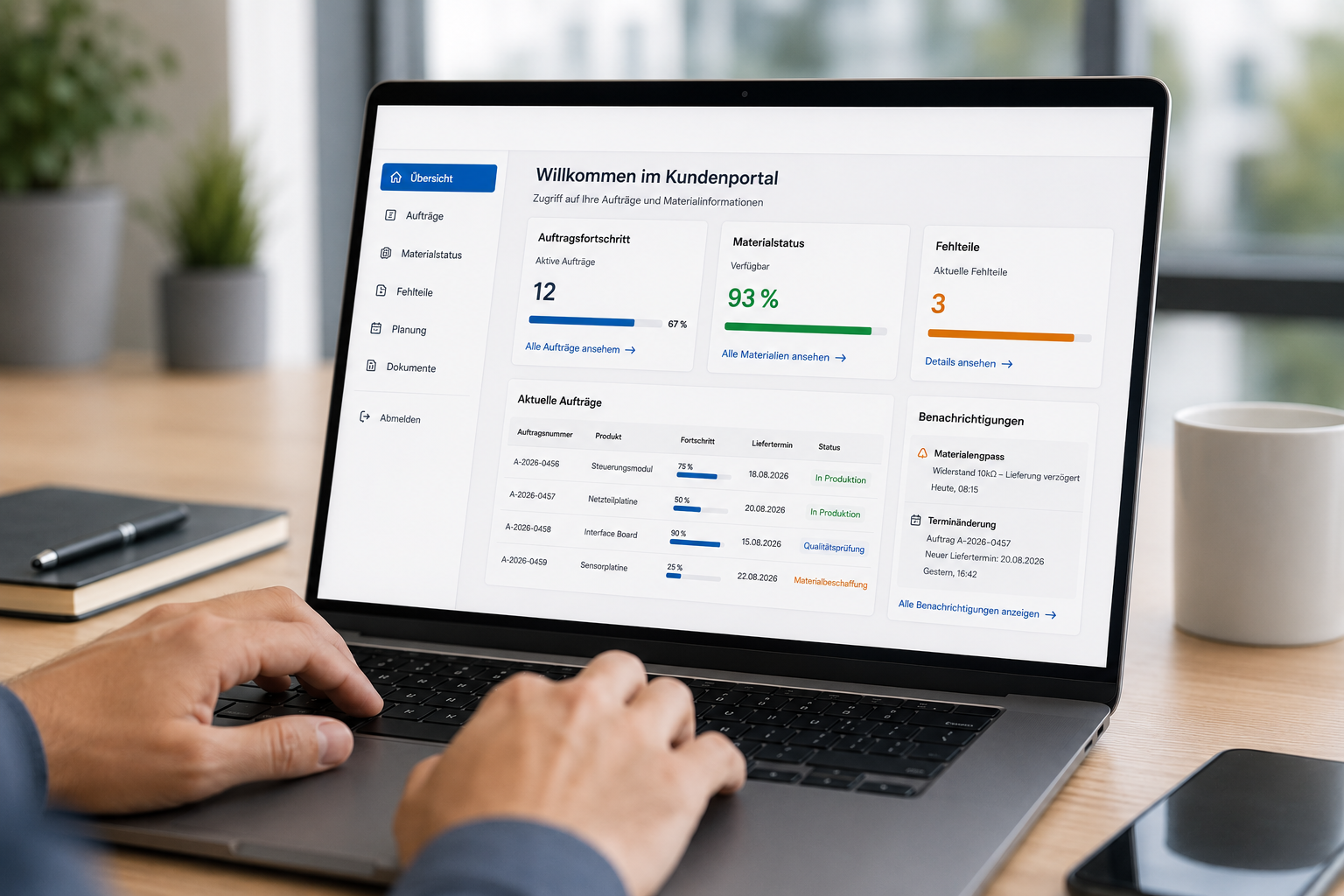 Kundenportal reduziert Statusabfragen: Elektronikfertiger senkt kalkulatorischen Personalaufwand um mehr als 7.000 Euro pro Jahr